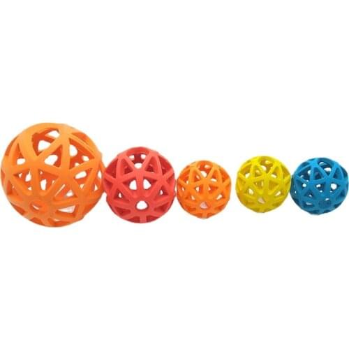 Dog Chew Toy Dog Rubber Ball Chew Toy Dog Geometric Safety Toys Ball for Small Medium Large Dogs Playing Pet Training Supplies