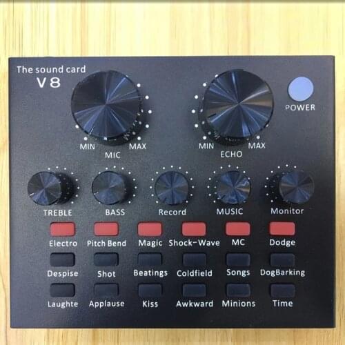 Sound Card Audio External USB Headset Microphone Live Broadcast For BM 800 Mobile Phone Computer PC