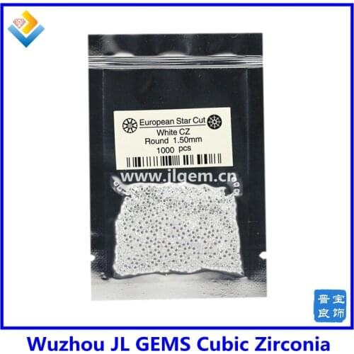 1000pcs/lot) AAAAA 1.5mm Round White CZ gemstones for casting in stock