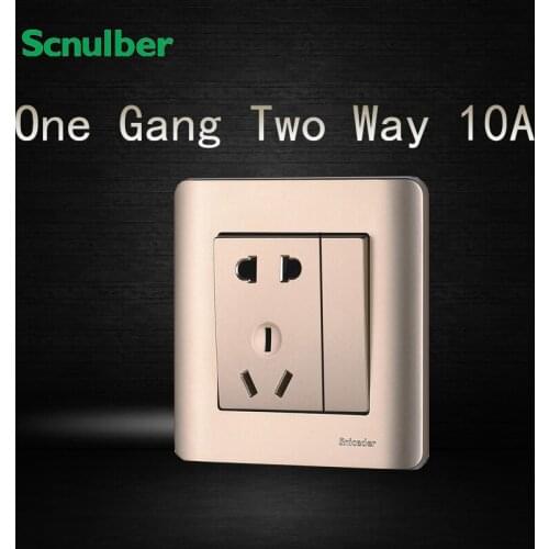 16A luxury plastic cover switched socket with 2pin US & 3pin AU and 1gang 2 way wall switch