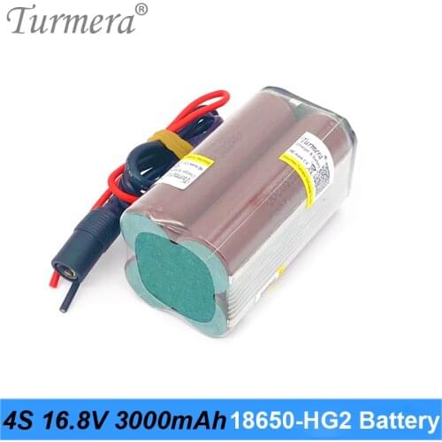 4S 16. 8V 14.4V 3000mAh Reachargeable Lithium Battery Pack INR18650-HG2 3000mAh 30A Battery Cell with 4S 30A BMS for Screwdriver