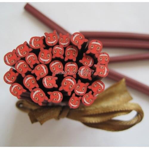 5pcs i-24 5mm Cute Halloween Cane Fancy Nail Art Polymer Clay Cane Nail Art Decoration