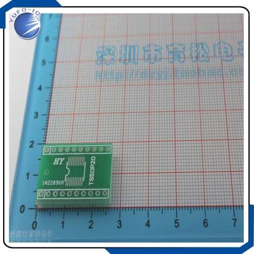 5pcs/lot 0.65 SOP20 to DIP20 conversion adapter plate tin plate spacing of 5 patch 0.65 s