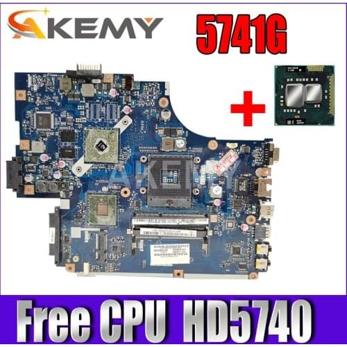 Akemy For Acer aspire 5741 5741G Laptop Motherboard MBWJR02001 NEW70 LA-5891P HM55 DDR3 HD5740 Free CPU