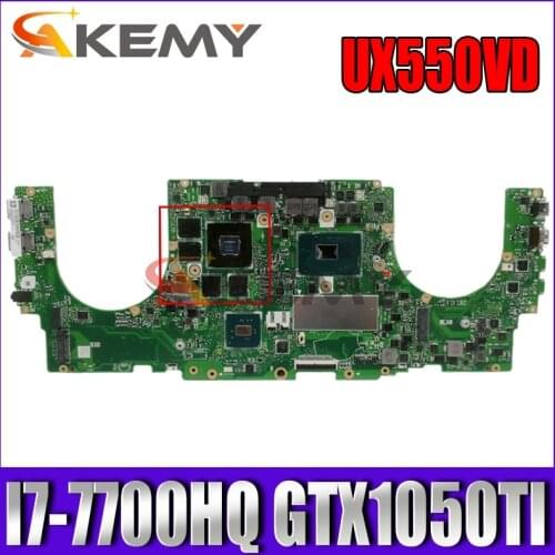 Akemy UX550VD Laptop motherboard for ASUS ZenBook Pro UX550VE UX550V original mainboard I7-7700HQ GTX1050TI-4G