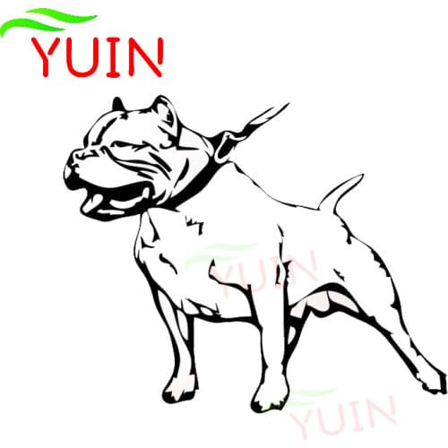 American Bully Cute Pet Dog Car Sticker Fashion Cars Accessories PVC Windshield Bumper Decoration Waterproof Sunscreen Decal