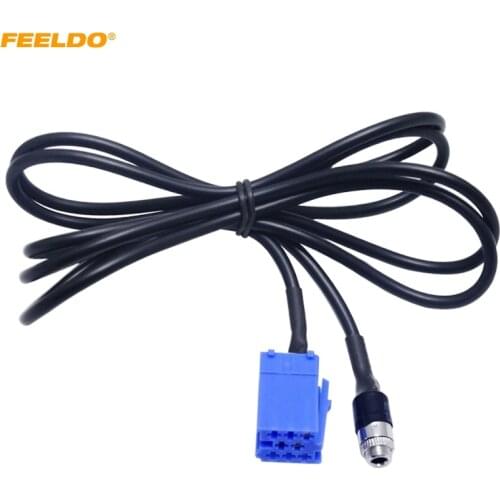 FEELDO Aux Cable Adapter Female 3.5MM Jack Radio Blaupunkt CD Player Cable For AUDI VW Passat Polo Bora #2858