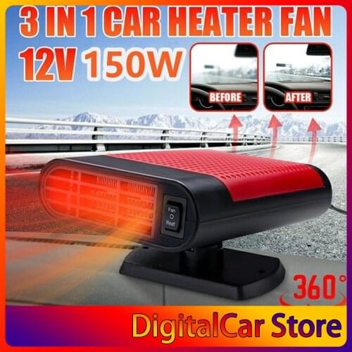 12V 150W Auto Car Heater Heating Cooling Fan Windscreen Window Glass Demister Driving Defroster Demister Auto Accessories