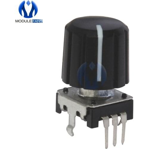 5PCS 360 Angle Degree Rotary Encoder EC12 Audio Digital Potentiometer 15mm Handle 10mA 20 Pulse For Arduino PIC Microcontroller