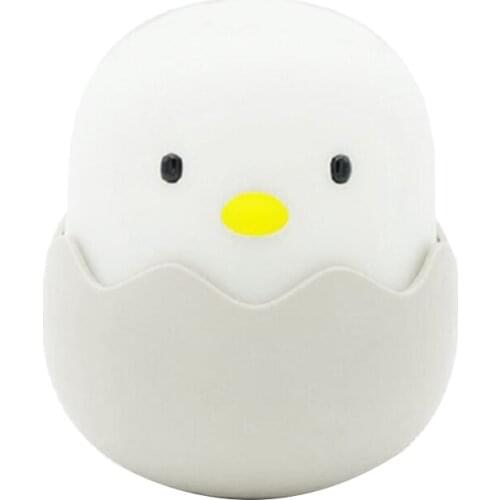 Children Night Light for Kids Soft Silicone USB Rechargeable Bedroom Decor Gift Chick Contact Night Lamp