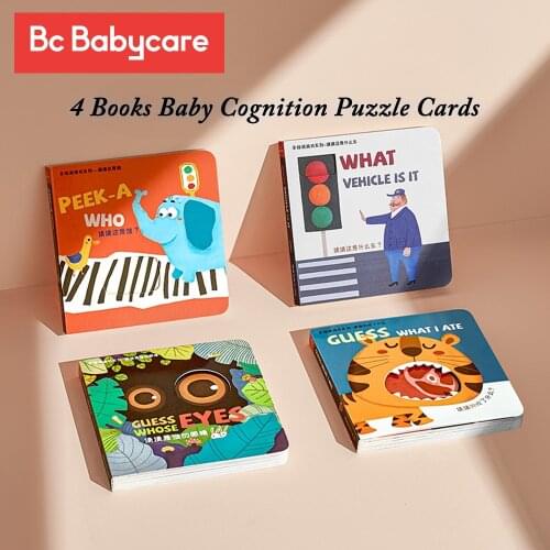 BC Babycare Baby Cognition Puzzle Card Toys Kids Cognitive Picture FlashCard Early Educational Learning Funny Interaction Toys