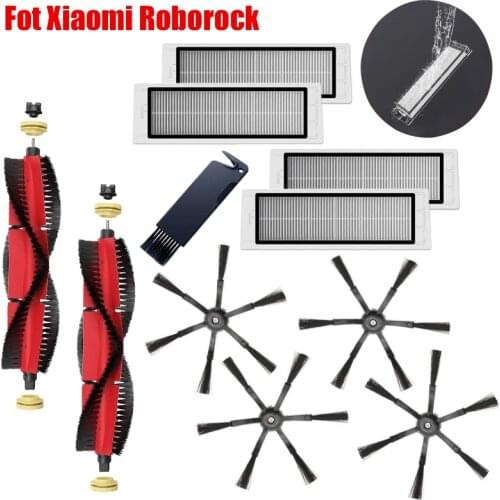 HEPA Filter Main Brush Mop Cloth Side Brush For XiaoMi Roborock S50 S51 S55 S5 Max S6 S60 S6 Pure S6 MaxV E25 E35 Vacuum Parts