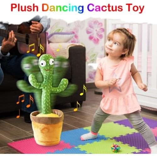 Dancing Plant Cactus Toy Battery Type/Rechargeable Type Plush Doll Can Learn To Speak Luminescent Stuffed Toy for Children