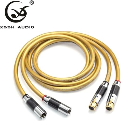 XSSH AUDIO 5C Copper HIFI XLR Cable Pure OCC HIFI Dual XLR Male to Female Interconnect Cable