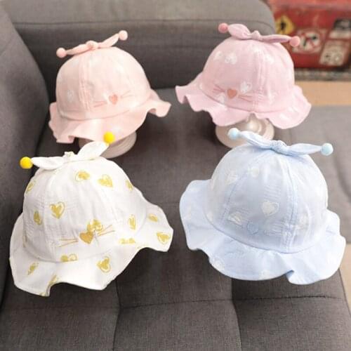 Baby Boy Sun Hat Kids Cartoons Cotton Outdoor Cap Adjustable Sun Hats Girls Sun Beach Peaked Caps Summer Winter Children Sun Hat