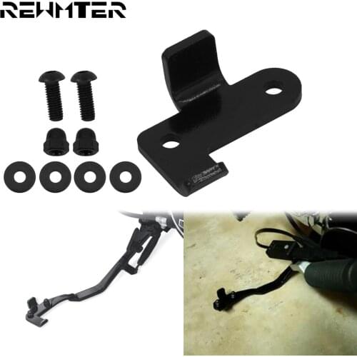 1XMotorcycle Stand Extension Kit Black Kickstands Foot Pedal For Harley Sportster XR 2008-2013 XL Iron 883 48 XL1200X XL1200N