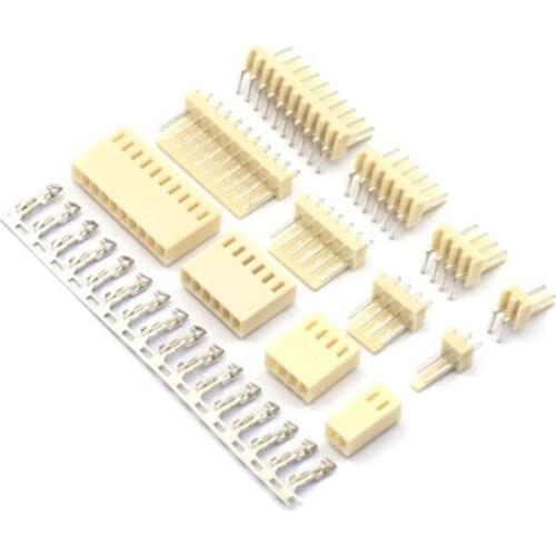100 Set KF2510 Connector Kits 2.54mm Pitch 2/3/4/5/6/7/8/9/10/11/12P Right Angle Pin Header+Housing+Crimp