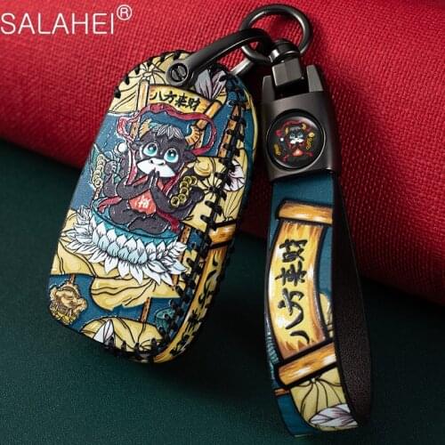 Leather Car Key Cover Case For Volkswagen VW POLO Tiguan Passat B5 EOS Scirocco Jetta MK6 Octavia Golf 7 Seat Ibiza Leon FR 2