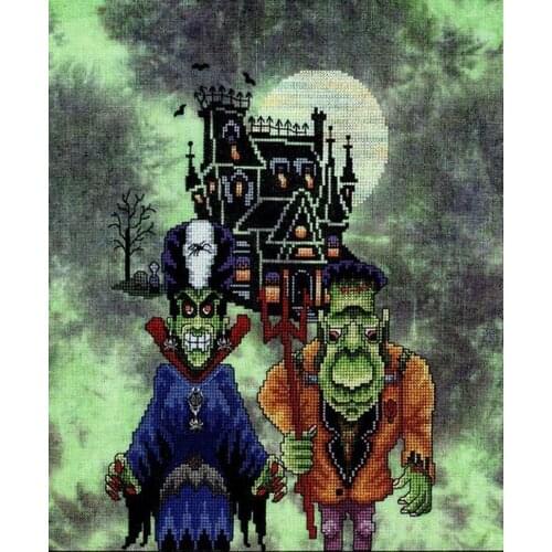 Top Manufacturer Embroidery Franks Family Portrait Cross Stitch Modern with 100% Cotton Flosses & Free Shipping for Home Decor