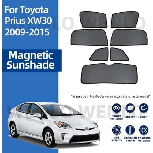 For Toyota Prius 2009-2015 Magnetic Car Styling Front Rear Side Window Windscreen Mesh Sunshade Protection Curtains Sun Visor