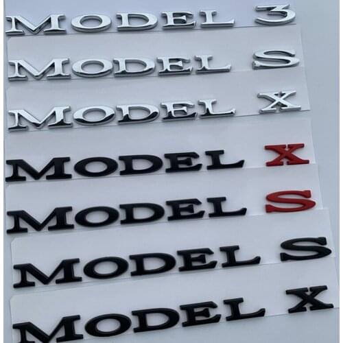 MODEL 3 MODEL S MODEL X Emblem for Tesla Refitting Sports High Performance Rear Boot Trunk P100D Badge Logo Car Sticker