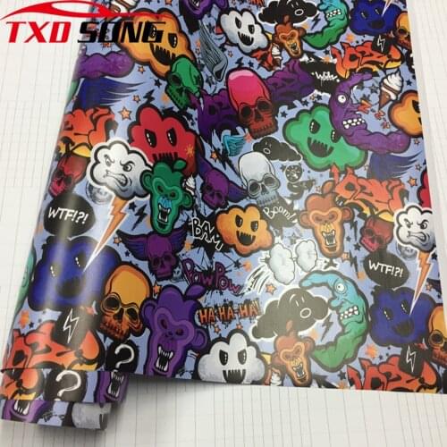 Premium Sticker Bomb Vinyl Wrap Camouflage Vinyl Film Sticker Graffiti Bomb Car Sticker For Vehicle Bike Motors