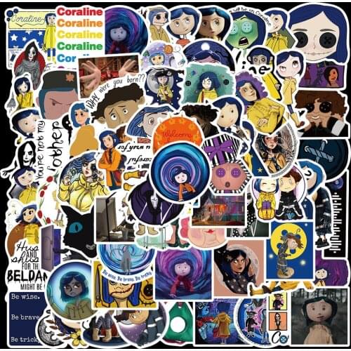 10/50/100pcs Coraline Stickers Cartoon Movies Stickers For Children Toy Laptop Fridge Phone Suitcase Aesthetic Stickers Decal