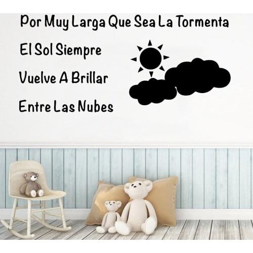 Drop Shipping spanish Home Decor Modern Acrylic Decoration For Living Room Bedroom Wall Stickers Waterproof Wallpaper