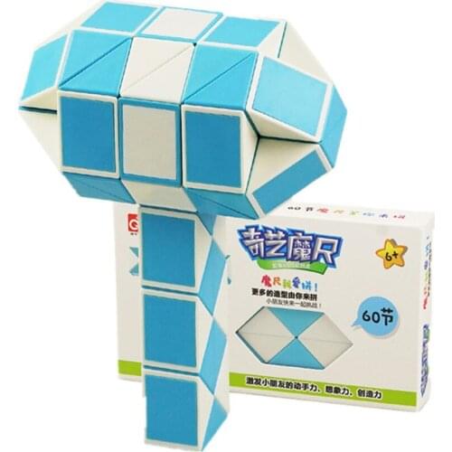 Qiyi Maigc Snake 60 Segment Magic Rule Snake Cubes Elasticity Elastic Changed Popular Twist Transformable Kid Puzzle Toy