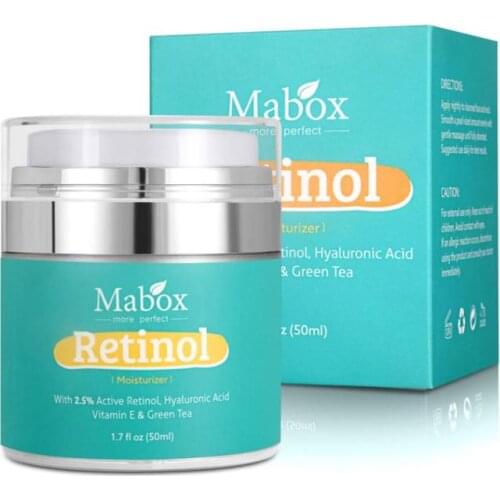 Retinol Moisturizer Face Cream Anti Aging Wrinkles Acne Hyaluronic Acid Vitamin E Collagen Retin Serum