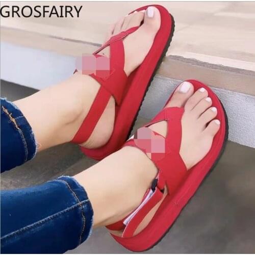 Womens Flat Bottom Casual Flip-flop Sandals 35-43 Womens Sandals Herringbone Sandals Outing Beach Walking Shoes Women