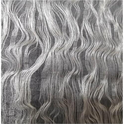 Width 55'' Interlayered Silk Thread Flow Texture Mesh Fabric By The Half Yard For Wedding Dress Creative Clothing Shirt Material