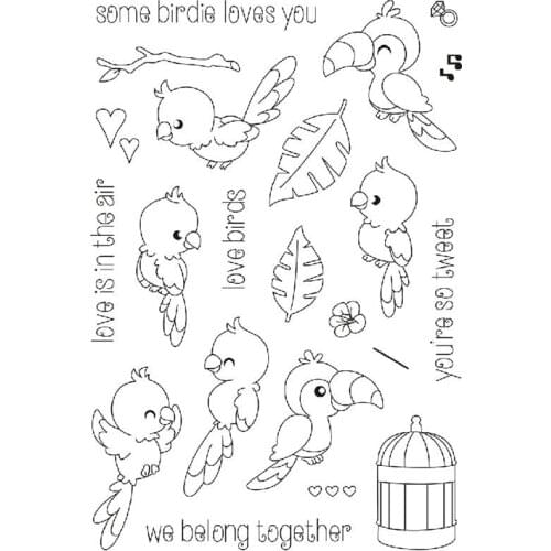 Cute Birds Stamps Cardmaking Stamps Clear Silicone Stamps For Scrapbooking