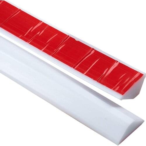 Collapsible Shower Threshold Water Dam Shower Barrier Shower Door Dam Water Stopper Silicone Wet Room Bathroom (39Inch)