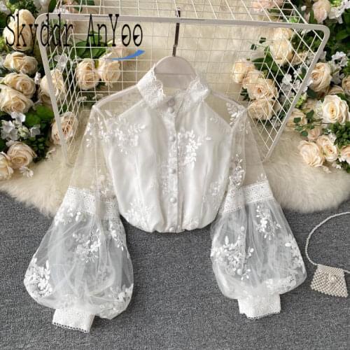 Кружевные блузки SKyddr AnYoo China At AliExpress