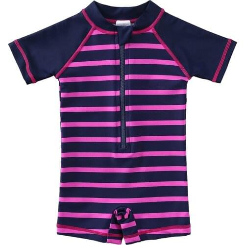 Wishere Striped Swimsuit One-piece Kids Boys Swimwear Baby Boy UPF Bathing Suit
