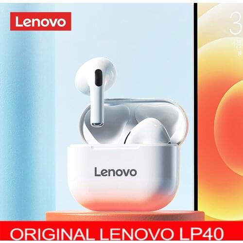 Lenovo LP40 TWS Wireless Earphone Bluetooth 5.0 Dual Stereo Mini Reduction Bass Touch Control Long Standby 300mAH