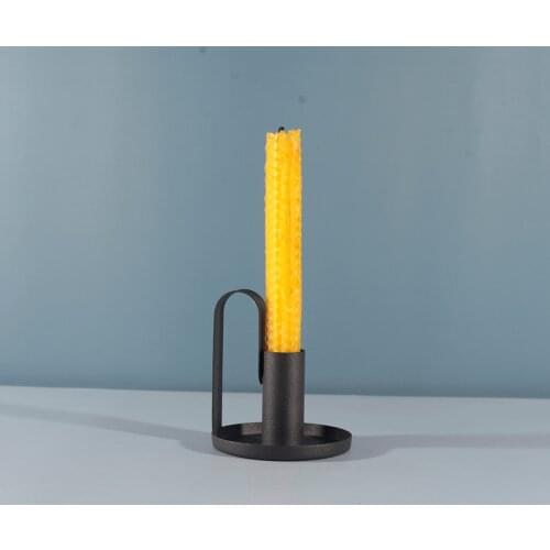 Vintage Nordic Style Metal Framed Tea Light Candle Holder Taper Candlestick for Cafe Bar Hanging Decor Photo Props