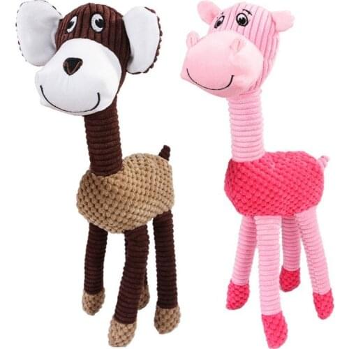 Dog Chew Toys deer Shape Bite Resistant Dog Squeaky Duck Toys Interactive Squeak Puppy Dog Toy Pets Supplies