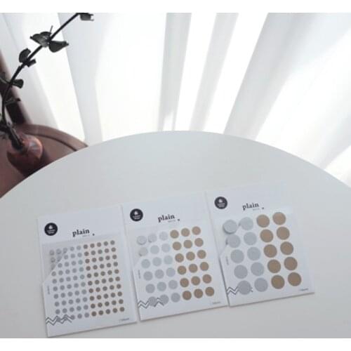 3patterns 3 size round shape paper sticker planner sketchbook decorative mini stationery DIY stickers silver gold color