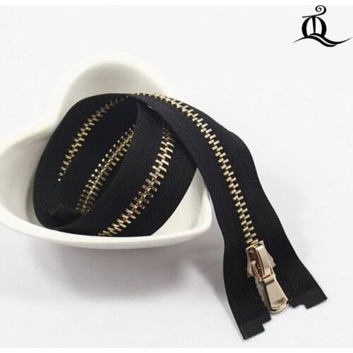 40cm-100cm 1pcs open-End Metal Zippers With Pearl Slider, Multi-color #8 Zippers For DIY Sewing 9 Colors Available