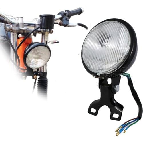 5'' Retro Motorcycle Headlight Lamp Fog Light for Harley Yamha Kawasaki Honda Suzuki Cafe Racer Choppers Touring Custom Bikes