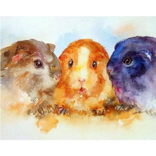 Animals diamond mosaic guinea pigs full embroidery painting by numbers rhinestone wall sticker daimond drawing art needlework