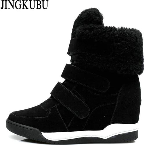 Women Snow Boots 2017 Fashion Shoes Faux Leather Womens Ankle Boots Shoes Warm Womens Bowknot adornment Botas Winter Shoes woman