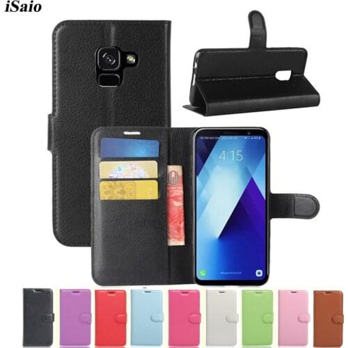 A8 A800 Wallet Case For Samsung Galaxy A8 2018 A8+ A530F A730F A8000 Flip Leather Cover Pouch Stand TPU Shell Phone Case