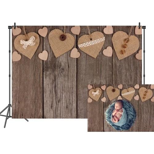 Baby Shower Backdrops Vintage Wood Floor Happy Birthday Party Cake Table Decoration Photography Background Props
