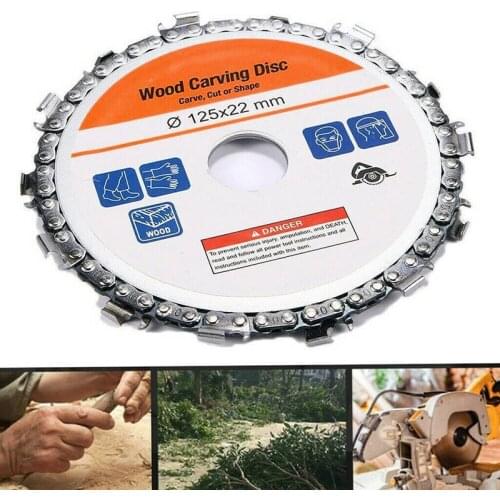 115/125mm Angle Grinder Chain Disc Woodworking Chain Wheel Wood Slotting Saw Blade Wood Carving Disc Carve Cut or Shape