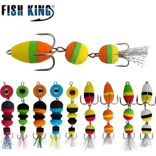 FISH KING Multi Jointed Fishing Lures With Jig Head Lead 7.5-9cm Artificial Bait Swimbait Bass Soft Lure Texas Group Wobbler