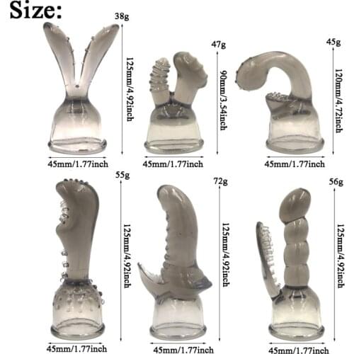 G-spot Stimulate Vibrator Accessories Magic Wand Attachment Silicone Adult Sex Toys for Women AV Rod Head Cap