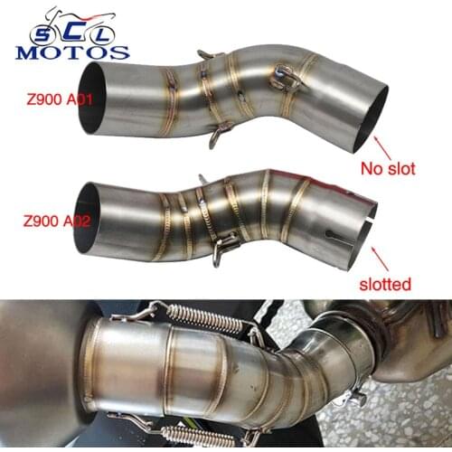 Sclmotos -Z900 Stainless Steel Motorcycle Muffler Exhaust Full System Connect Pipe for Kawasaki Z900 Z 900 2017 2018 Racing